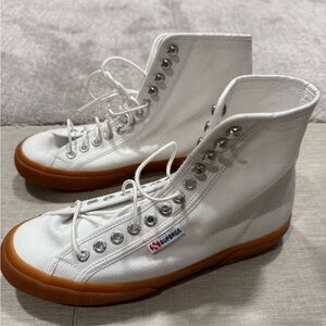 Superga White High-Top Sneakers